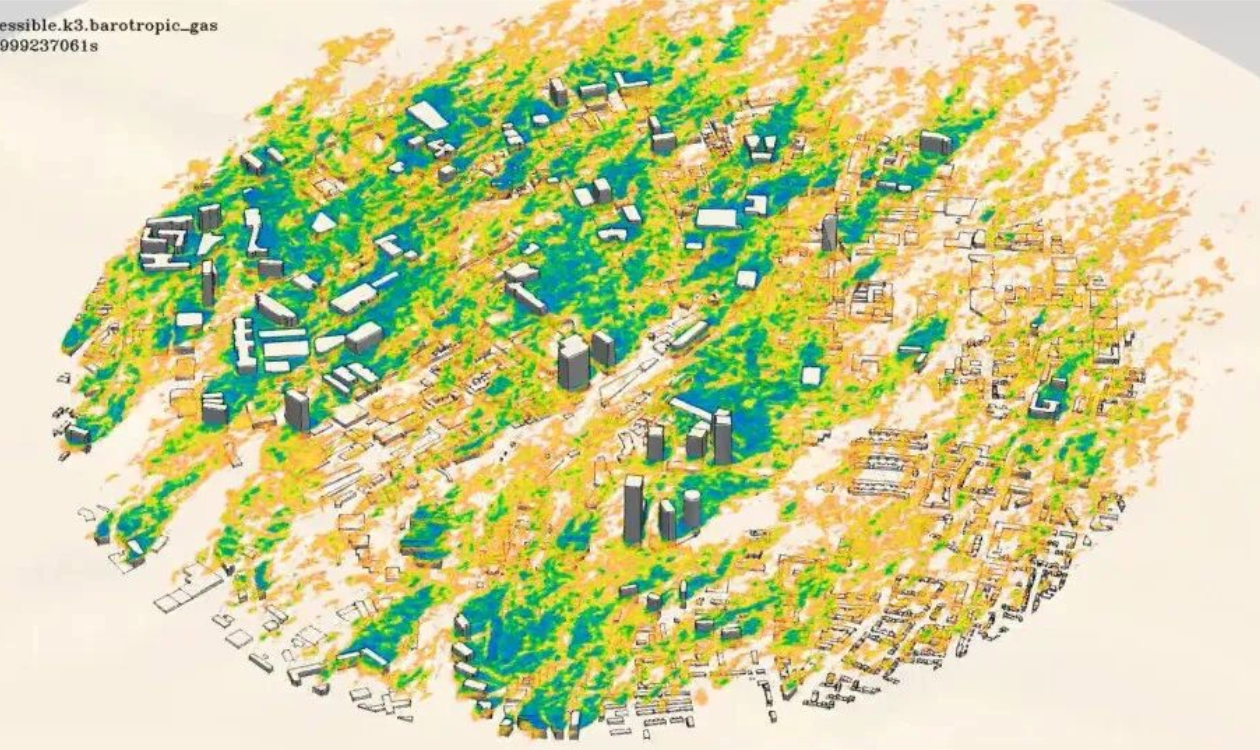 曼彻斯特城市风场仿真，公里级大尺度，解码风环境