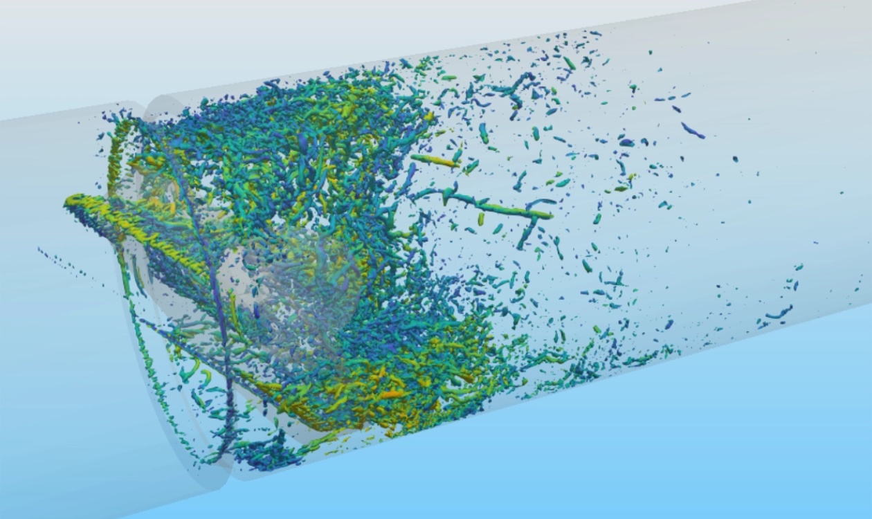 蝶阀管道流动的高精度瞬态仿真，还原流动调节真实全过程