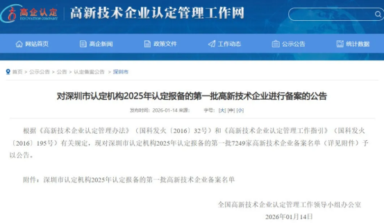 高新技术企业认定